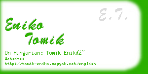 eniko tomik business card